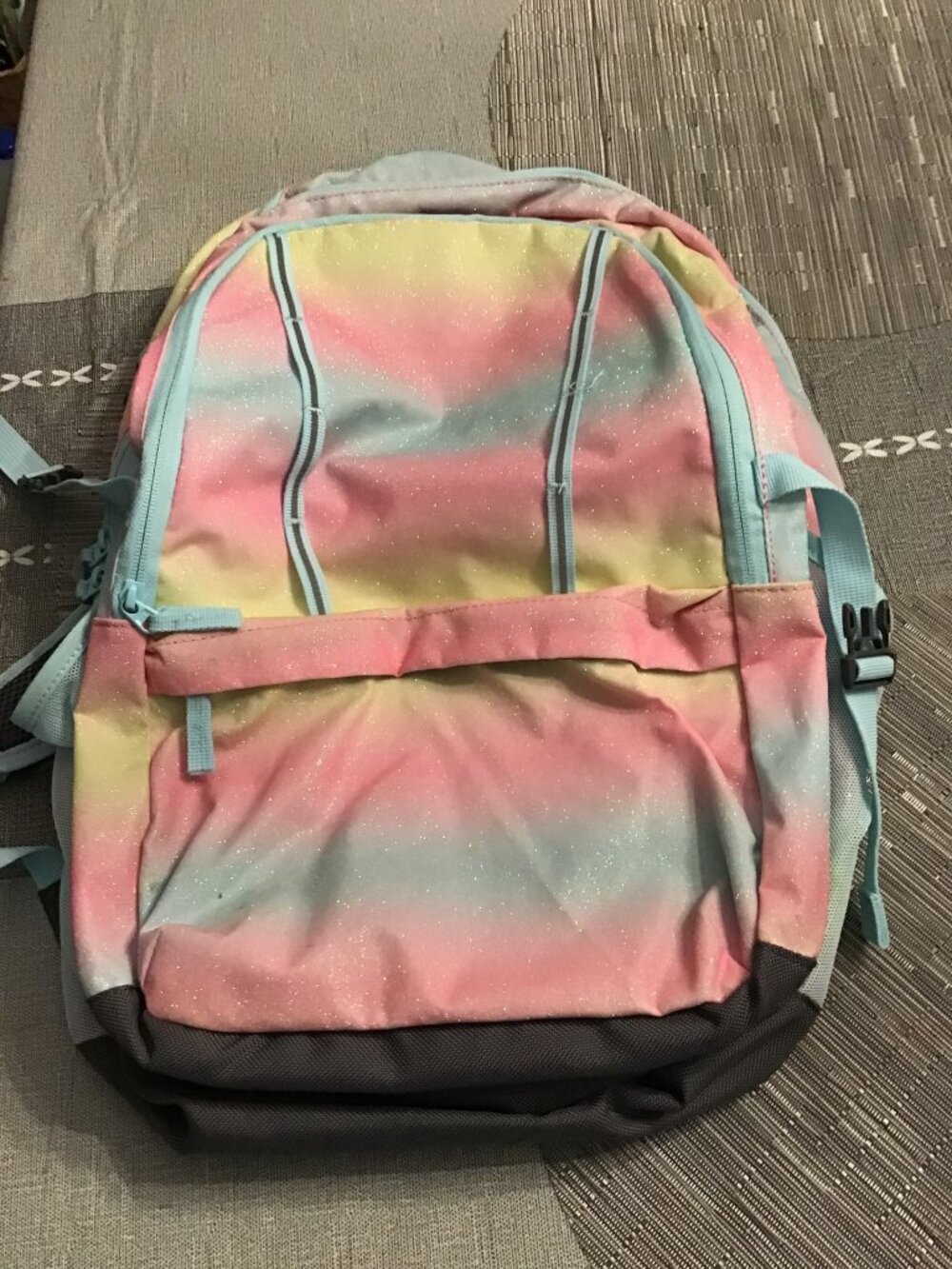 Lands End XL Rainbow Ombre Backpack/Bookbag